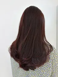ロングレイヤーカット(顔周り)+ルフレカラー(1カラー)
