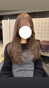 🤍7月限定クーポン🤍ブリーチなしダブルカラー+韓国風レイヤーカット+髪質改善トリートメント🤍