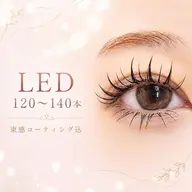 「LED」フラットラッシュ120~140本🎀束感コーティング込