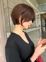 📢先着1名様📢人気No.1👑🕊️似合わせショートカット🌿+ケアカラー+今だけ3stepトリートメント