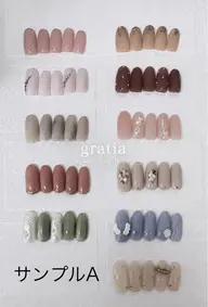 ハンドネイル|オフあり|ジェルネイル|サンプルA
