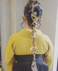 卒業式ヘアセット👩🎓🎓着付けもお時間帯により受付られますのでお問い合わせください。