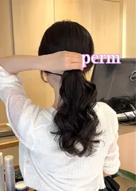 【韓国風コテ巻きパーマ】カット＋巻き髪風パーマ+トリートメント🇰🇷✨(担当者が変わります🙇‍♀️)