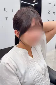 🩵前髪・顔周りカット+前髪・顔周り縮毛矯正🌧️