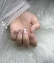 オフ🈶【自爪】ミラーorマグネットorフレンチ✨ シンプルアート・パーツ2個までOK