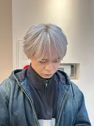 【ホワイト系カラーが好きな方はこれ】メンズカット+ブリーチ2回~+TOKIOトリートメント