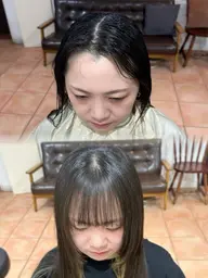 💫浮く･割れる前髪解消💫カット＋前髪クロスパーマ嬌正