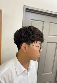 メンズカット+スパイラルパーマ