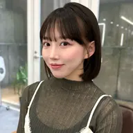 🩵前髪、顔まわりカット+カラー+天使の艶トリートメント🩵¥15070 ¥10549