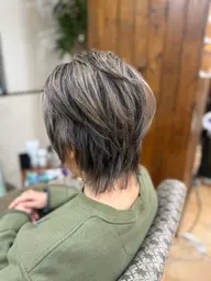 白髪ぼかしハイライト＋カット
