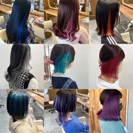 【インナーカラー】カット+インナーケアブリーチ(1回)+ワンカラー。