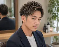 【大人メンズおすすめ】白髪ぼかしハイライト＋似合わせカット＋美眉デザイン