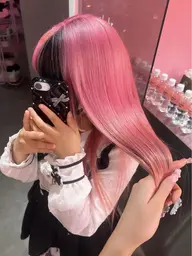 カット+ブリーチ2回+カラー+保湿トリートメント 𓂃🦢ʾʾ