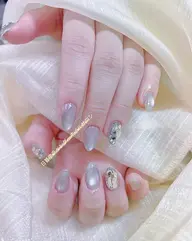 ハント【自爪】💥マグネット✖︎2本 ストーンパーツ付け放題メニュー¥6,600⇒ ¥3980 (アート不可)