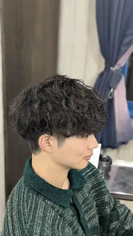 メンズカット➕️シャドウパーマ➕️炭酸ヘッドスパ（メンズカット/シャドウパーマ/ニュアンスパーマ/スパイラルパーマ）