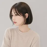 【韓国風ぱっつんボブ】切りっぱなしボブカット✂︎
