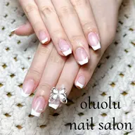 【hand】初回様オフ無料🌸クリアベースにフレンチ10本✨✨
