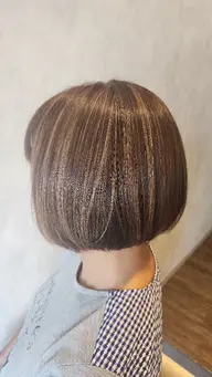 カット+脱白髪染めカラー+トリートメント
