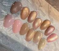 🆕✨オフ込み🌸シアー色orシアーマグネットワンカラー💅🏻6990円パーツ付け放題