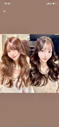 🍎人気No.3🍎カット＋透明感アディクシーカラー＋りんご幹細胞トリートメント＋超音波アイロン#韓国