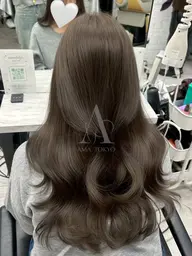 🌟前髪カット&透明感カラー💎&シャンプー艶トリートメント🫧&韓国風スタイリング🇰🇷¥15400➡️¥5500