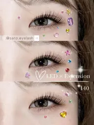 【🦋LEDマツエク🤍】フラットラッシュ80本🌛‧˚.ᐟ.ᐟ⭐️〘オフ代別途有料〙