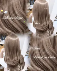 🪄︎︎🫧ྀི ブリーチonカラー➕1stepトリートメント🎀ིྀ🪄︎︎しっかり明るさ➕透明感のあるカラーに➿🩵