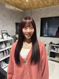 似合わせカット+髪質改善ストレートトリートメント+全体カラー(胸下料金+¥770)
