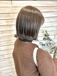 【朝ラク】小顔見えボブ➕透明感カラー