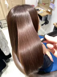⭐️人気No.1⭐️【半永久の美髪改善】髪質改善★鏡ストレート→画像はハンドブローのみ仕上げ