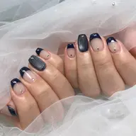 【Hand】フレンチ(ベースカラーなし)|潤いケア付き|〈ソフトジェルオフ+¥550〉