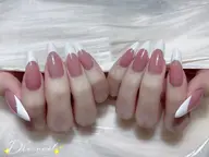 🎀長さだしフレンチ+2個パーツ付き🎀8980