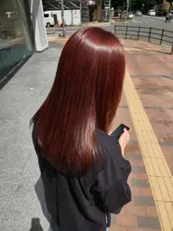 【大人の艶髪プレミアムコース💜】カット+髪質改善カラー+モイスチャーTR+高濃度炭酸泉¥14320