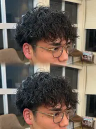 メンズ限定メニューカット+パーマ+リファファインバブル付き