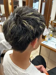 他店で断られるベリーショートでもできるハイライト+メンズカット🔥