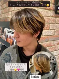⭐️メンズカット+ アイブロウワックス脱毛⭐️骨格、髪質に合わせたカット🥣眉毛ワックス脱毛で一気に垢抜け🥣