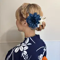 浴衣の着付けとヘアセット🤍♬.*゚