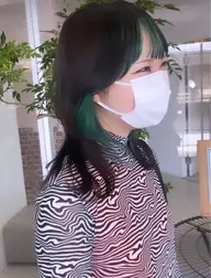 ブリーチ込みデザインカラー💛