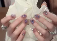【チップ長さ出し】ワンカラー➕パーツつけ放題♪
