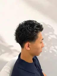 【メンズ限定】ラルフカール/オールバックパーマ+カット+眉カット+シャンプー+セット(※必須