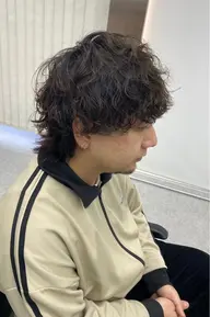 【自然な波のようなカール】メンズカット＋サーフカール¥12000
