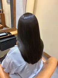 ブリーチなし透明感カラー🫒＋毛先のみカット