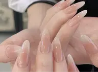 モデル練習🌟チップ長さ出し✨ワンカラー🩷ラメグラ🩷マグネット