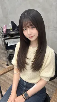 カット+ポイントストレート+トリートメント