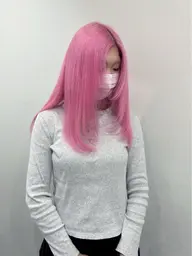 毛先整えカット + ダブルカラー⟡.·︎ < ブリーチ+イルミナカラー >