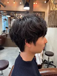 🌟メンズ限定🌟ダメージレスケアパーマ(マッシュ、毛流れセンターパート、ショート)