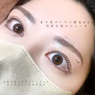🎀まつ毛パーマ+眉毛wax【カット/間引き/メイク込み】※平日限定