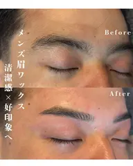 ⭐︎新規クーポン⭐︎メンズ眉ワックス+毛量調整込み¥6000⇨¥4000