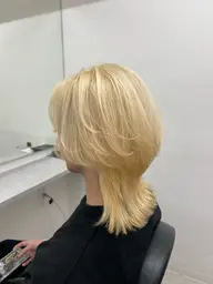 【💫メンズ特化・ダブルカラー】ケアブリーチ + カラー+カット(眉毛カット込) +トリートメント