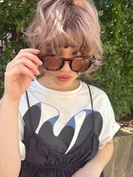 🌈ダブルカラーでこだわりハイトーンに⭐︎ケアブリーチ＋カラー¥13000【全頭、リタッチも料金同一】